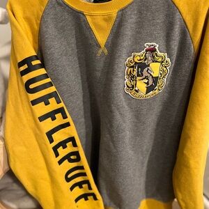 SOLD - Hufflepuff Gray and Yellow Sweatshirt